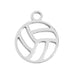 18K Gold PVD Stainless Steel Volley Ball Charm: Gold