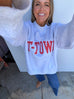 Polka Dot Mockneck sweatshirt - Grey T-Town