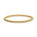 Becky 4mm Bead Stretch Bracelet: Gold