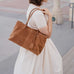 Irene Vegan Suede Shoulder Bag - Tan