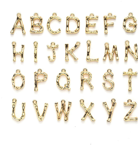 Bamboo Letter Charm