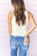 Becky Two Tone tank - Cream