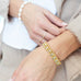 Becky 4mm Bead Stretch Bracelet: Gold