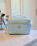 Hampton Train Case Light Blue Patent