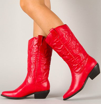 Rerun Western Boot - Red