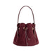 Laguna Mini Recycled Vegan Suede Top Handle Bag- Burgundy