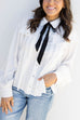 Let Tie this Up Blouse - White