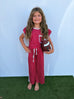Girls Gameday Polka Dot Set - Burgundy