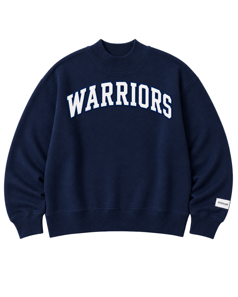 Warriors Mock Neck - Navy PRE ORDER