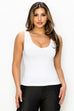 Hannah Seamless Tank -White