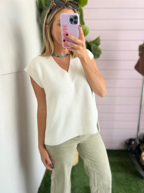 Invested in you Top - Ivory - Short