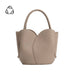 Tulip Recycled Vegan Leather Top Handle Bag - Mushroom