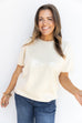 Tiny Shimmers Top- Cream