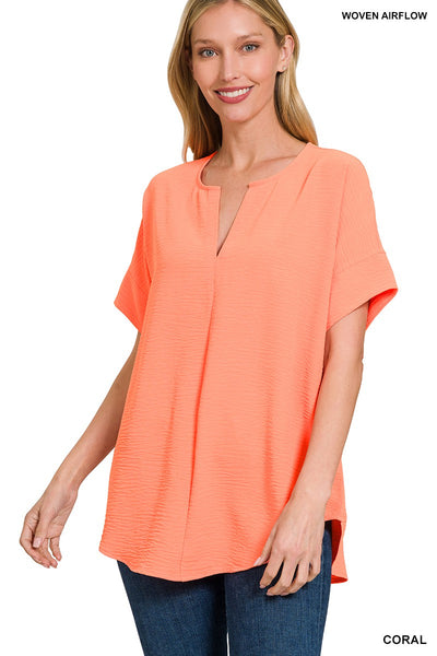 Blissful Blouse - Coral
