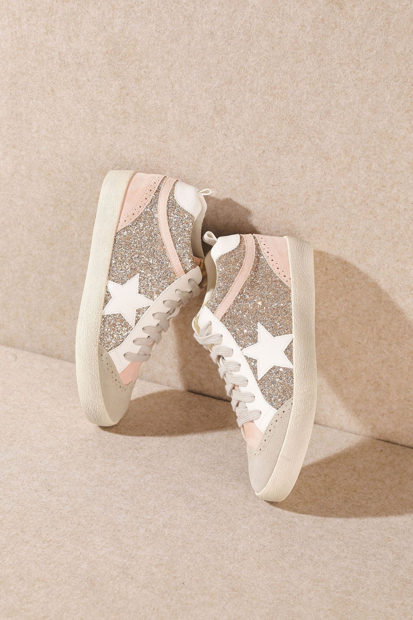 Daisy High Top Sneakers - Light Gold