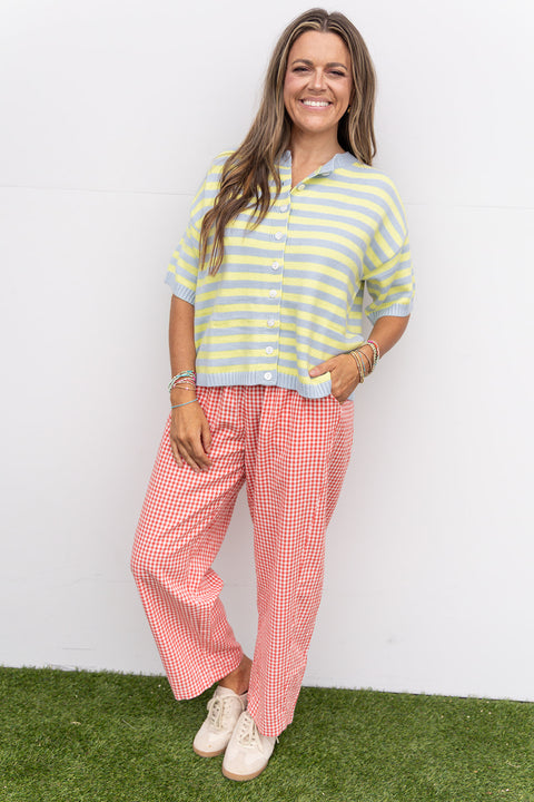 Brookie Monster Sweater - Sky / Yellow