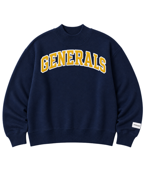 Generals Mock Neck - Blue (PRE ORDER)