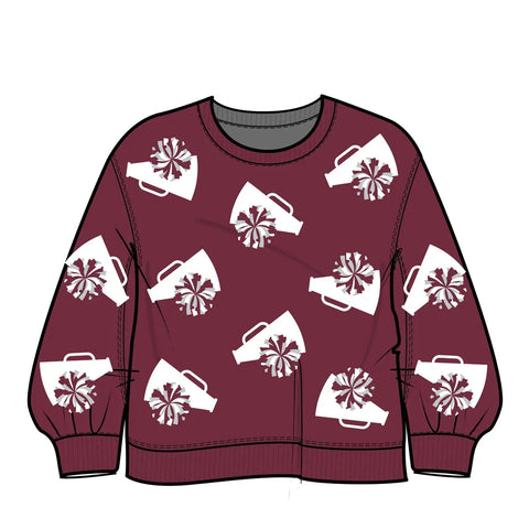 Maroon Cheer Millie Sweatshirt