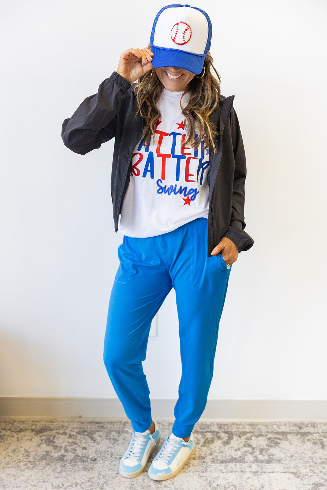 To The Finish Line Joggers - Sonic Blue