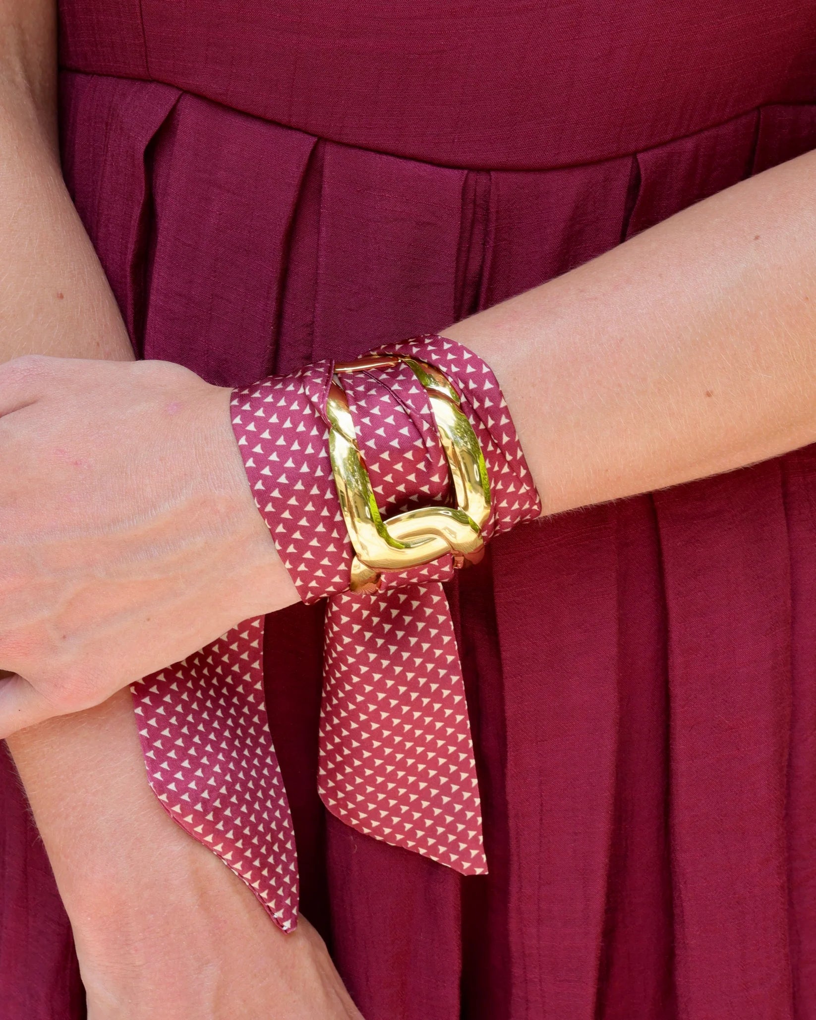 Serafina Scarf Bracelet - Garnet