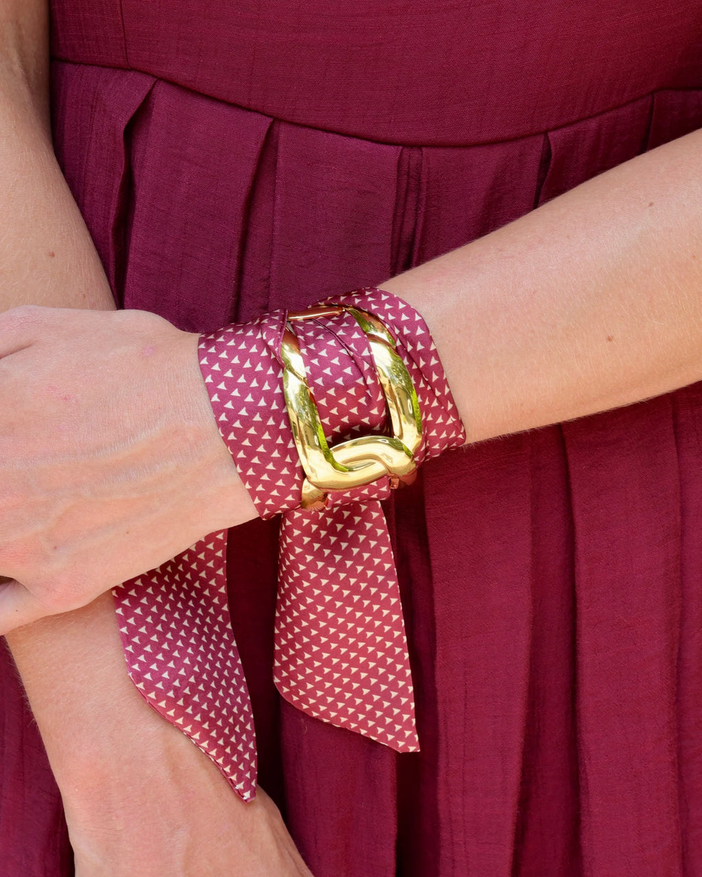 Serafina Scarf Bracelet - Garnet
