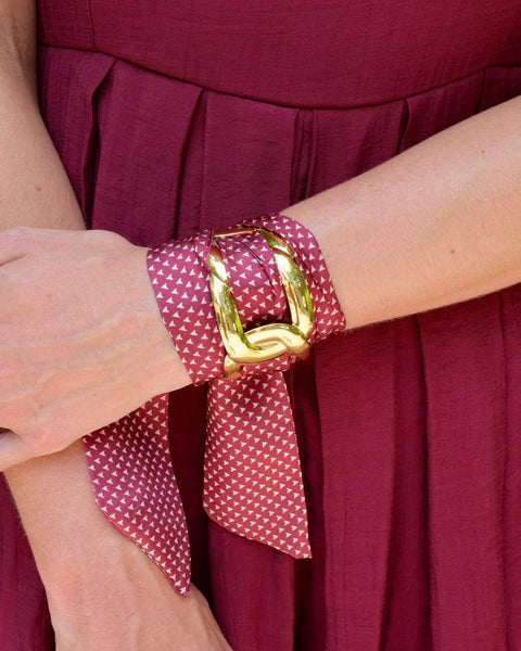 Serafina Scarf Bracelet - Garnet