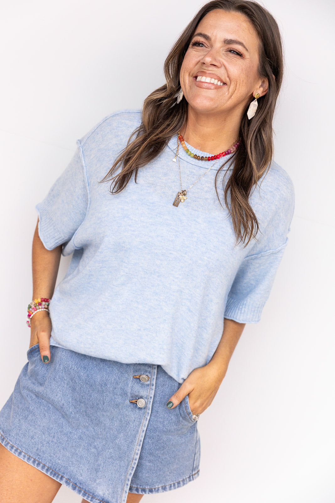 Tay Tay Sweater - Powder Blue