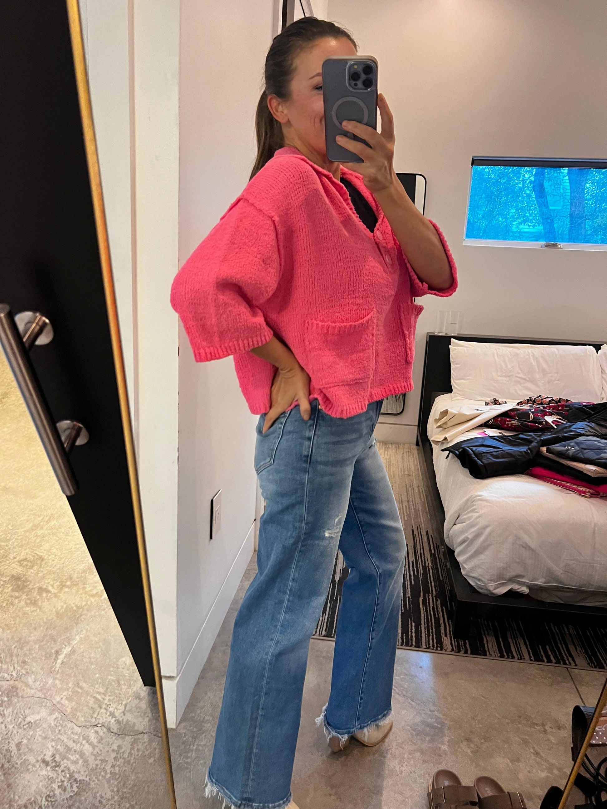 Top Knotch Sweater - Pink Pre-Order
