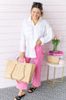 Melissa Tote - Natural Quilted