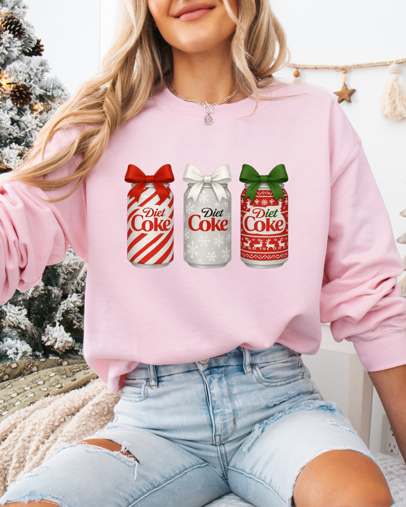 Christmas DC Sweatshirt- Light Pink