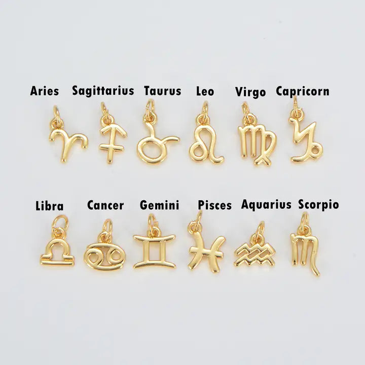 Gold Zodiac Charm