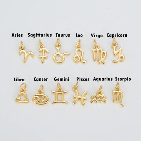 Gold Zodiac Charm
