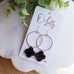 Midnight Clover Hoop Earrings