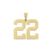18K Gold Sport Number Pendant