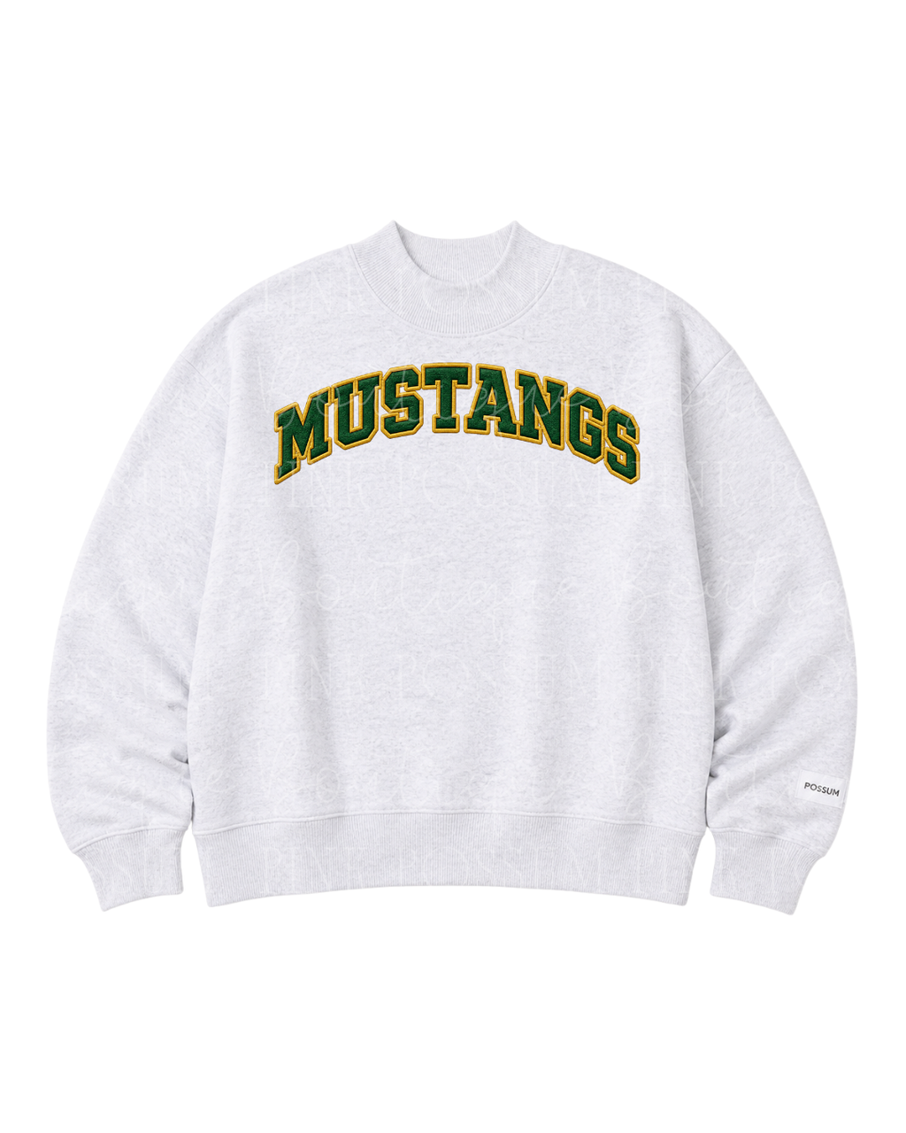 Mustangs Mock Neck - Ash PRE ORDER