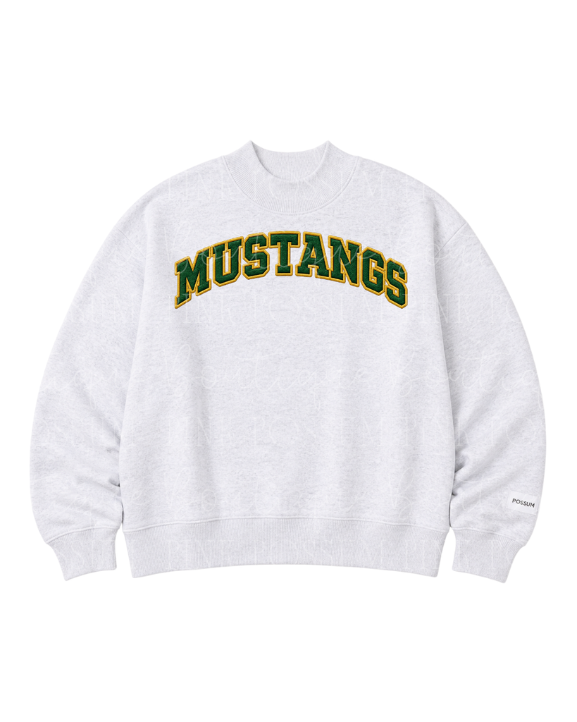 Mustangs Mock Neck - Ash PRE ORDER