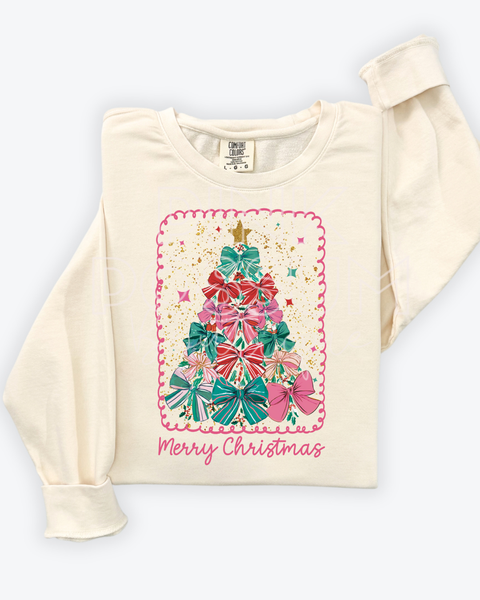 Tree of Bows Comfort Colors Tshirt - Long Sleeve