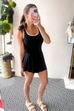 Becky Two Tone tank - Black