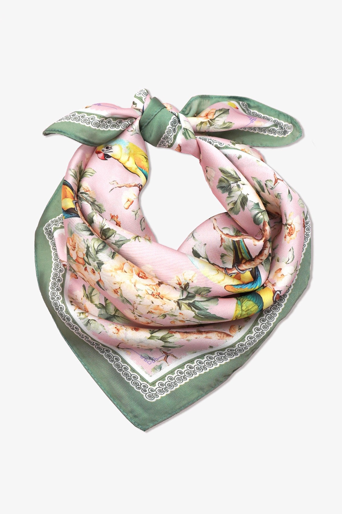 Pink Bird Flora scarf