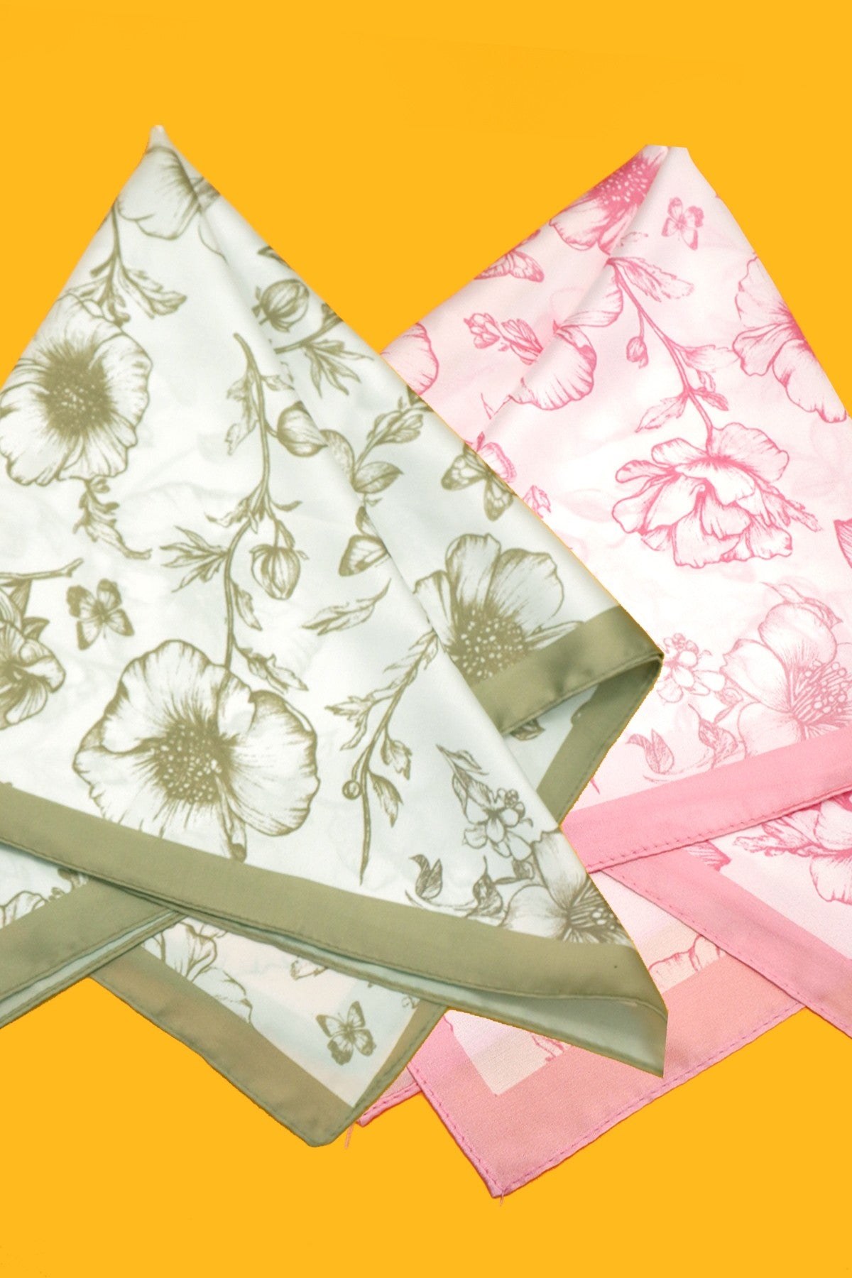 Little floral scarf - Olive