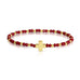 Assorted Crystal Stretch Bracelets w/ Single Balanced Cross: Soft