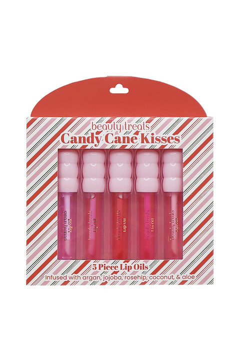 Beauty Tree Candy Cane Kisses 5pc Lip Oil Set