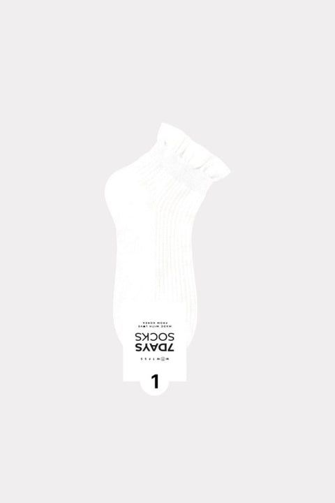 Frill & Fancy Crew Socks - White