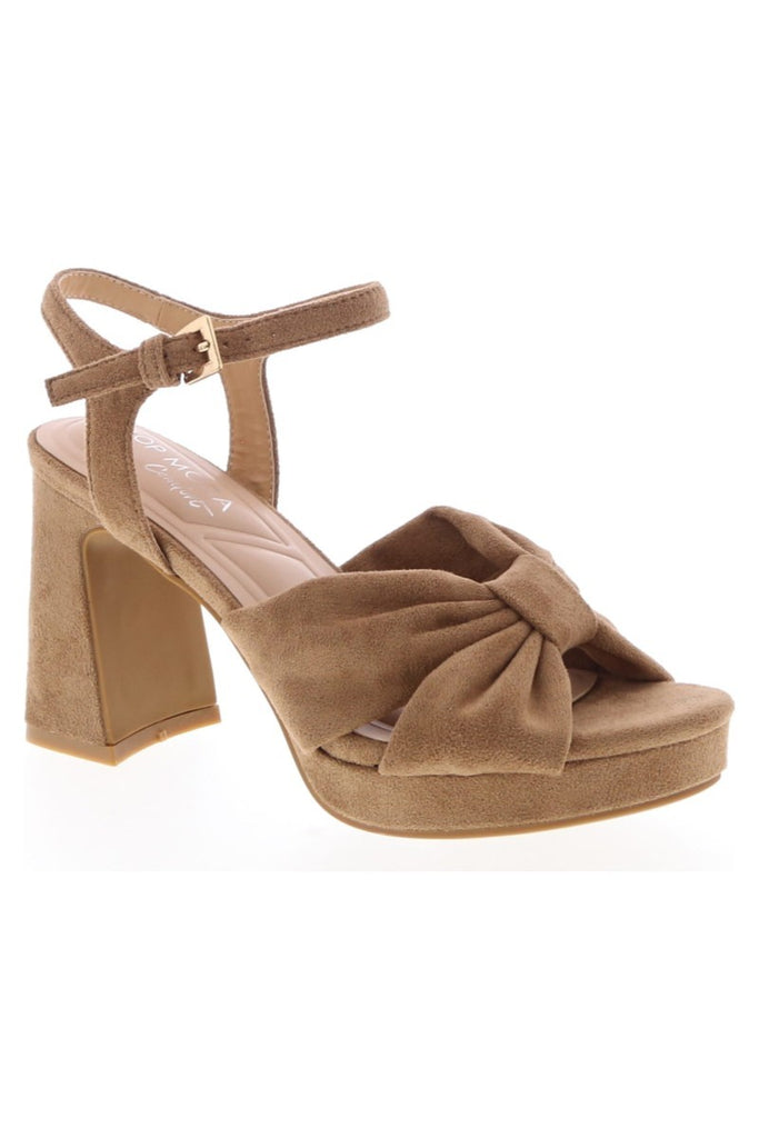 Adeline Suede Heel - Camel