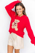 Holiday Bear Sweater- Red