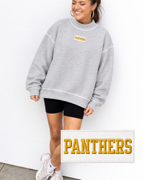 Panthers Patch Mock Neck