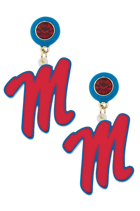 M Ole Miss Licensed Earrings