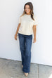 Tiny Shimmers Top- Cream