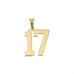 18K Gold Sport Number Pendant