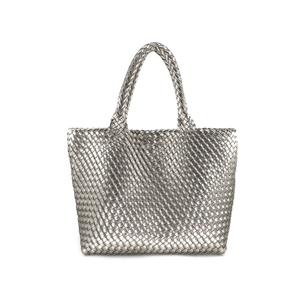 Woven Tote -Pewter